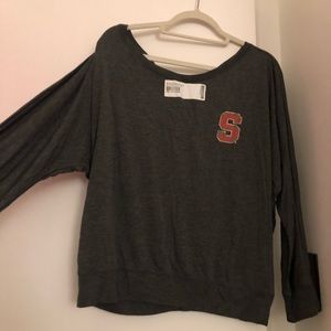 Syracuse Orange Ladies off the shoulder tee.